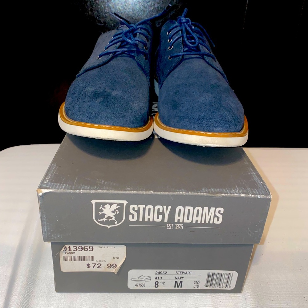 Stacy Adams Stewart Size 8.5 In Navy Color Lightly Pre-Owned